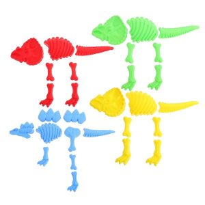 Beach Sand Toys | 4 Sets Dinosaur Mold Toy Molds For Sand Toys Plastic Beach Educational Plaything Child Beach Sand Toys Beach Sand Toys