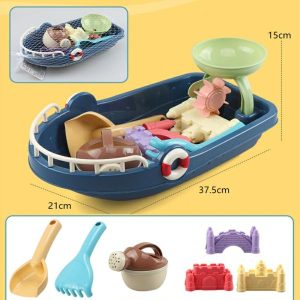 Beach Sand Toys | 7Pcs Beach Game Toy Outdoor Sand For Play Castle Mold Toy Boat Colorful Plastic Mold Free Bath Water Toy Sand Game E65D Beach Sand Toys Beach Sand Toys