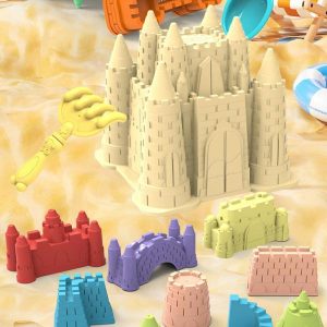 Beach Sand Toys | Beach And Sand Castle Kit With Sand Castle Molds Watering Can Rake Shovel Sand Toys Beach Toys Travel Sand Toys Set Beach Sand Toys Beach Sand Toys