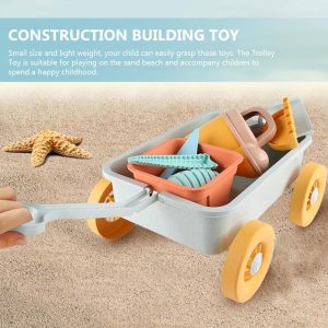 Beach Sand Toys | Pull Car Toy Construction Building Beach Toys Playset Trolley Sand Plaything Castle Cars Beach Sand Toys Beach Sand Toys