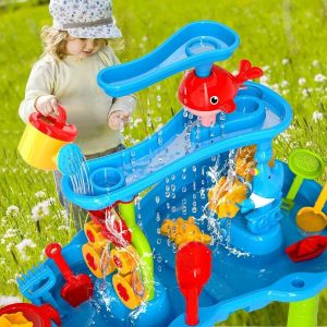 Beach Sand Toys | Sand And Water Table Toy 3-Layer Outdoor Beach Toy Water And Sand Game Table Suitable Aged 3-5 Years Old For Play Beach Sand Toys Beach Sand Toys