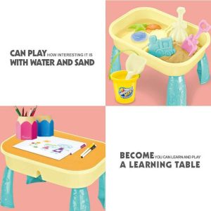 Beach Sand Toys | Sensory Table Sand & Water Play Table 16Pcs Sandbox Table With Beach Sand Water Toy Sensory Play Table Beach Sand Toys Beach Sand Toys