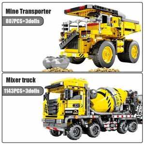 Blocks | 1143 Pcs Technical City Engineering Cement Tanker Truck Building Blocks Truck Car Bricks Toy For Gifts Blocks Blocks