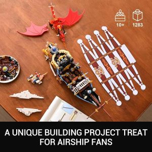 Blocks | 1283Pcs Creative Airship Model Building Blocks Diy 3D Knights Airboat Bricks Toys Desktop Decoration Gifts Blocks Blocks