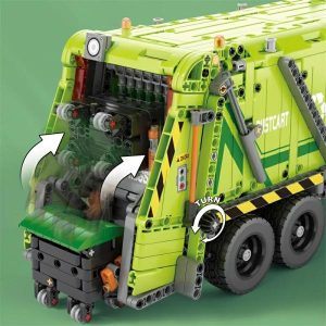 Blocks | 1468Pcs Remote Control Compressed Garbage Truck Building Blocks City Sanitation Technical Rc Car Model Bricks Toys Gifts Blocks Blocks