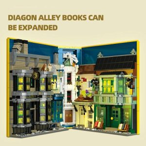 Blocks | 1976Pcs Diagon Alley Book Building Blocks Classic Movie Scene Magic Bookstore Model Bricks Desktop Decoration Diy Toys Gift Blocks Blocks