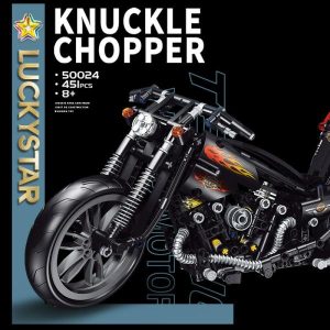 Blocks | America Motorbike Harleying Knuckle Chopper Motor Building Block Assemble Motorcycle Vehicle Bricks Toy Collection For Gift Blocks Blocks