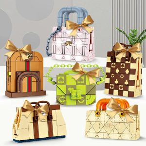 Blocks | Mini Handbag Saddle Bag Assembly Toys Trend Fashion Bag Series Small Particle Building Blocks Decoration Model Toy Gift Blocks Blocks