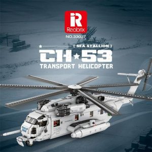 Blocks | Reobrix 33037 Ch-53 Transport Helicopter Model Diy Toys Building Blocks Military Aircraft Series Gift For 2192Pcs Blocks Blocks