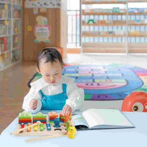 Fishing Toys | 1 Set Magnetic Fishing Game Toy Wooden Sorting Stacking Toy Shape Recognition Toy Fishing Toys Fishing Toys