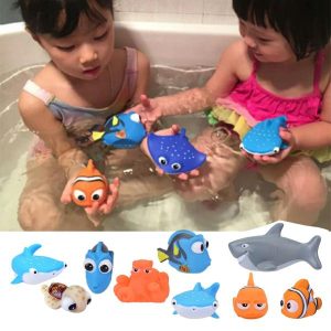 Fishing Toys | Bath Toys Finding Nemo Dory Float Spray Water Squeeze Toys Soft Rubber Bathroom Play Animals Bath Clownfish Toy Fishing Toys Fishing Toys