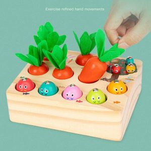 Fishing Toys | Carrots Harvest Catching Worms Fishing Game Wooden Sorting Toys For For Preschool 3 Years Old Fishing Toys Fishing Toys