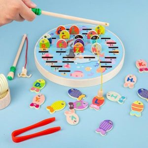 Fishing Toys | Dokitoy Montessori Early Education Fine Motor Training Fishing Toy Wooden Magnetic Puzzle Game New Hot Dropshipping Fishing Toys Fishing Toys