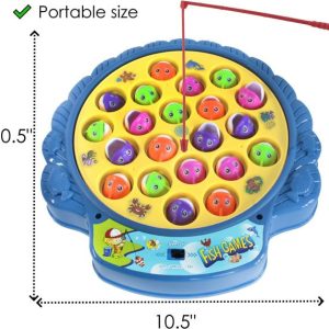 Fishing Toys | Fishing Game Toy Set Electric Rotating Board Musical Fish Plate Set Magnetic Outdoor Sports Toys For Gifts Fishing Toys Fishing Toys