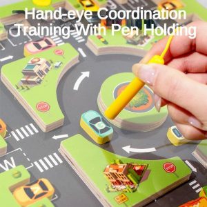 Fishing Toys | Magnetic Letter Pairing Busy Board Parking Maze Color Recognition Pen Grip Training Hand Eye Coordination Montessori Puzzle Toys Fishing Toys Fishing Toys