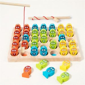 Fishing Toys | Wooden Magnetic Alphanumeric Fishing Toys, Parent-Child Interactive Training Tools, Hand-Eye Coordination Tool Fishing Toys Fishing Toys