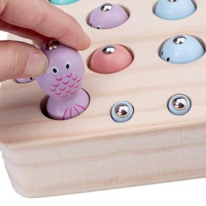 Fishing Toys | Wooden Magnetic Fishing Game Safe Fine Motor Skill Toy Challenging & Fun Magnetic Letters & Words For Birthday Christmas New Fishing Toys Fishing Toys