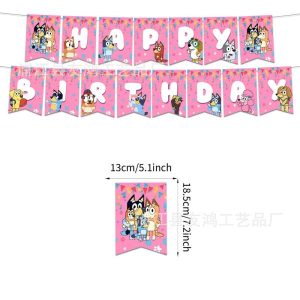 Kites & Accessories | Pink Bluey Birthday Party Decoration Theme Paper Plate Cup Tissue Tablecloth Tableware Set Birthday Pull Flag Holiday Decoration Kites & Accessories Kites & Accessories