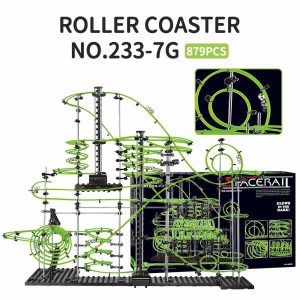 Marble Runs | 879Pcs Marble Run Roller Coaster Ball Set For Adults Gift Lever 7 Luminous Spacerail Roller Coaster Creative Building Block Toy Building & Construction Toys Marble Runs