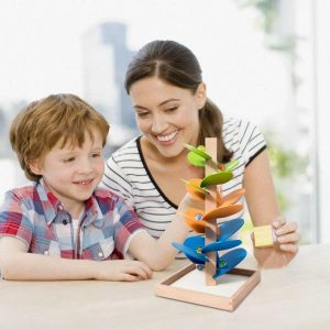 Marble Runs | Colorful Tree Marble Ball Run Track Building Blocks Wooden Toys Montessori Learning Educational Toys Wooden Rolling Balls Building & Construction Toys Marble Runs