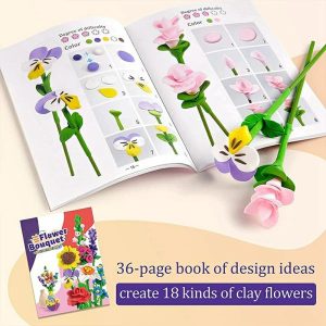 Modeling Clay | 1Set Flower Crafts Kit For Flower Bouquet Modeling Clay Kit Arts And Crafts Air Dry Clay Ages 6+ Learning & Education Modeling Clay