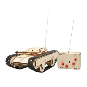 Science & Technology | 3D Wooden Puzzles Stem Constructor Educational Toy Remote Control Tracked Tank Model Birthday Gift Learning & Education Science & Technology