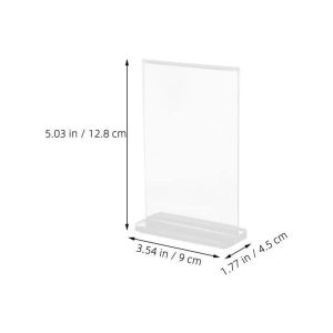 Soft Plastic Blocks | 4Pcs Clear Acrylic Menu Display Stand Scan Qr Codes Holder Desktop Poster Holder Store Sign Display Rack 12.8X9X4.5Cm Building & Construction Toys Soft Plastic Blocks