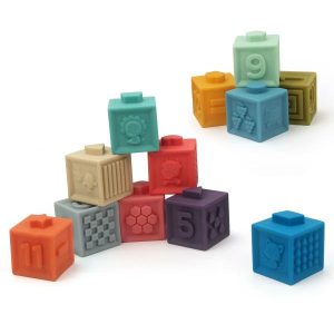 Soft Plastic Blocks | Babies Can Chew, Stack, Exercise, And Grip Soft Rubber Block Toys Building & Construction Toys Soft Plastic Blocks