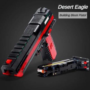 Soft Plastic Blocks | Desert Eagle Building Block Toy Gun Diy Soft Bullets Brick Pistol Puzzle Toys Fake Gun Outdooe Game Cs Toy For Adult Gifts Building & Construction Toys Soft Plastic Blocks