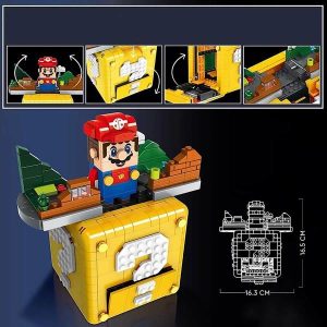 Soft Plastic Blocks | Super Mario Question Mark Box Compatible Lg Blocks Large Building Block Set Adults Toy Building & Construction Toys Soft Plastic Blocks