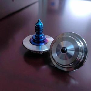 Spinning Top | 1Pc Titanium+Stainless Steel Spinning Top Finger Spinner Ceramic Bead Fidget Edc Toy Hobby Spinning Top