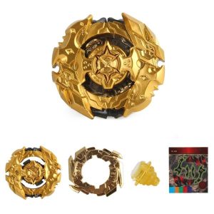 Spinning Top | Laike Burst B-128 Alloy Cho-Z Spriggan Spryzen Gold B128 Spinning Top With Launcher Handle Set Toys Hobby Spinning Top