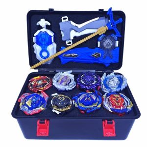 Spinning Top | Takara Tomy Blayblade Burst Gyro Toys Set With Launchers Grip Storage Box Case Battle Starter Metal Spinning Top Starter Bley Hobby Spinning Top