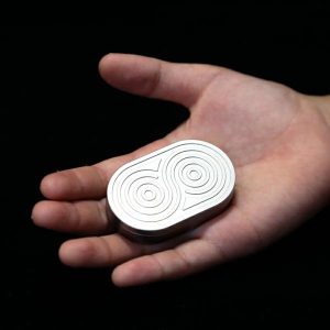 Spinning Top | Water Ripple Magnetic Push Slider Stress Relief Toy Fidget Slider Anti Stress Edc Top Spinning Poker Toys Magnetic Toys Hobby Spinning Top