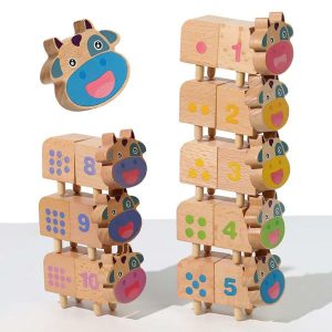 Stacking Blocks | 10 Pieces Wooden Building Blocks For Preschool Learning Activities Educational Learning Toys Gifts Building & Construction Toys Stacking Blocks