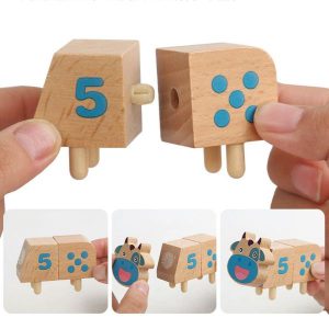 Stacking Blocks | 10X Wooden Building Blocks For Early Learning Stacking Games Colored Montessori Toys Educational Toys Gifts Building & Construction Toys Stacking Blocks