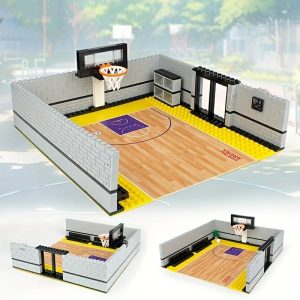 Stacking Blocks | 337Pcs Sports Scene Creative Basketball Stadium Gym Model Small Puzzle Stacking Building Block Toys Christmas Birthday Gift Toys Building & Construction Toys Stacking Blocks