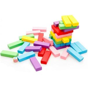 Stacking Blocks | 48Pcs Develop Hand Eye Coordination Tumble Tower Pull String Design Block Stacking Toys Traditional Stacking Game Building & Construction Toys Stacking Blocks