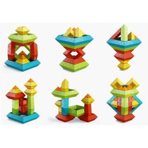 Stacking Blocks | Building Block Educational Building Block Toy Set For Colorful Shape Cognition Stacking Pyramid Brick Building & Construction Toys Stacking Blocks