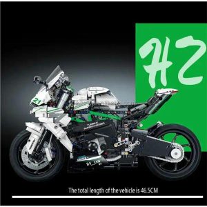 Stacking Blocks | Mork 028002 Kawasaki H2 Stack Block Motorcycle Pellet 2022Pcs Building Block For Birthday Gift Motor Building Model Plastic Building & Construction Toys Stacking Blocks