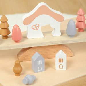 Stacking Blocks | Stacking Toys Wooden Toys Balance Blocks With Seesaw Montessori Stress Release Game Safe Preschool Toys Building & Construction Toys Stacking Blocks