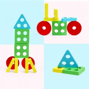 Stacking Blocks | Sturdy Smooth Wooden Blocks Educational Wooden Sorting Stacking Toys Fun Developmental Puzzle For For Preschoolers Building & Construction Toys Stacking Blocks