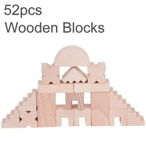 Stacking Blocks | Wooden Blocks Toys Castle Blocks Assembly Stacking Game Montessori Educational Creative Toy For Nordic Style Gifts Building & Construction Toys Stacking Blocks