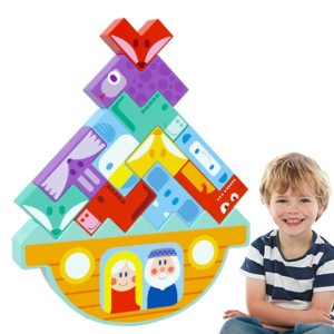 Stacking Blocks | Wooden Building Blocks Montessori Toys Animal Style Magic Tower Early Education Toys Tower Stacking Blocks Game For Child Building & Construction Toys Stacking Blocks