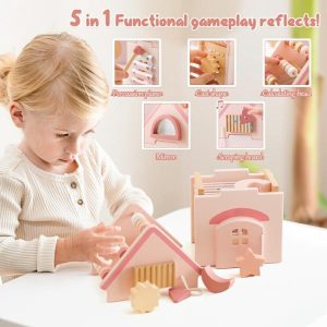 Stacking Blocks | Wooden Constructor Toys House Building Blocks Montessori Educational Toys Stacking Wooden Blocks Accessories Building & Construction Toys Stacking Blocks