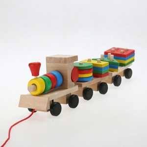 Stacking Blocks | Wooden Solid Stacking Train Block Toy Fun Vehicle Board Game Educational Wj477 Building & Construction Toys Stacking Blocks