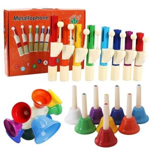 Toy Musical Instrument | 8-Note Percussion Instrument Toy Metal Musical Instrument Rattle Xylophone Music Learning Educational Teaching Aids Learning & Education Toy Musical Instrument