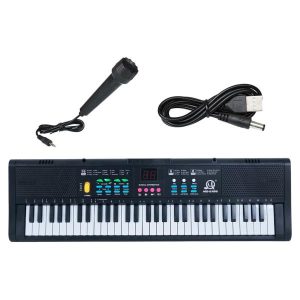 Toy Musical Instrument | Digital Music Piano Keyboard Portable Microphone Practical Keyboard Piano Instrument Toy Keyboard Piano For Stage Home Beginner Learning & Education Toy Musical Instrument