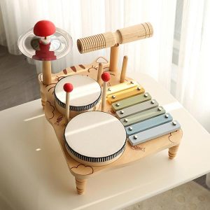 Toy Musical Instrument | Drum Set For Preschool Educational Musical Toys Birthday Gifts Musical Instruments Set Xylophone Tambourine Learning & Education Toy Musical Instrument