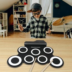 Toy Musical Instrument | Electronic Drum Set Learn To Play Roll Up Digital Music Pad Instrument Xmas Birthday Gift Quiet Drum Pad For Beginners Learning & Education Toy Musical Instrument